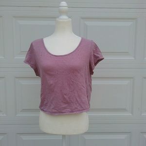 Snap purple large crop top